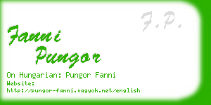 fanni pungor business card